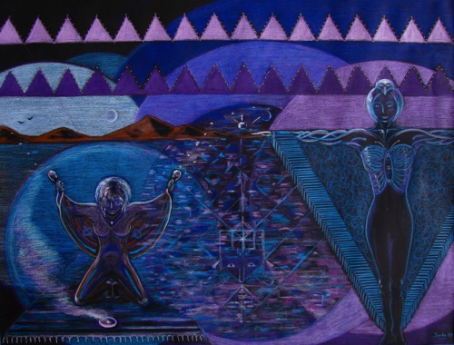 Calling up the Bird Woman
Prismacolors, 19 x 24 Calling up the Bird Woman
Prismacolors, 19 x 24